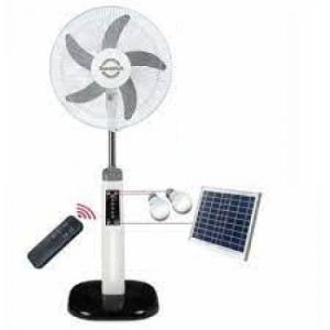 Duravolt 16 Inches Rechargeable Solar Fan With Audio.