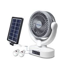 Duravolt Rechargeable Table Fan With Solar Panel