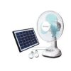 Duravolt Rechargeable Table Fan with Solar Panel Compact table fan with solar panel for continuous use.