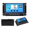 Generic 12V 24V 30A Solar Charge Controller Battery Regulator Dual USB 5V LCD Display