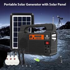 Generic Portable Solar Generator With 3Pcs Bulb With Solar Panel