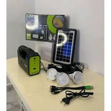 Generic Solar Phone Charging Power Kit With 3 Bulbs & Torch Light