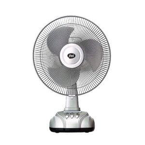itel 16 Inches AC/DC Solar Rechargeable Fan With Panel & 2 Bulbs