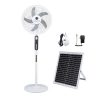 Miratec 16 Inch Rechargeable AC/DC 15W Solar Standing Fan.