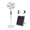 Miratec 16 Inches AC/DC Solar Rechargeable Fan With Panel & A Bulb